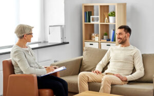 therapist and client discuss what is life skills training